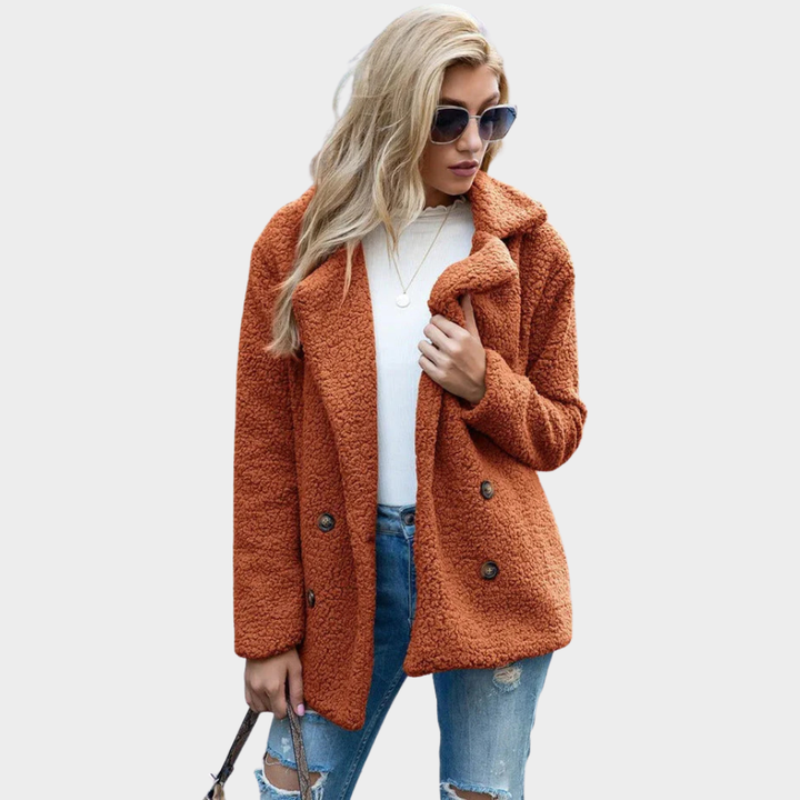 Delphine | Collared Teddy Coat