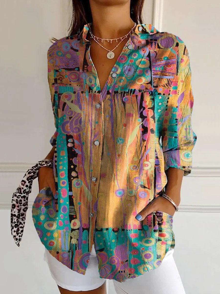 TESS | COLORFUL COLLARED BLOUSE