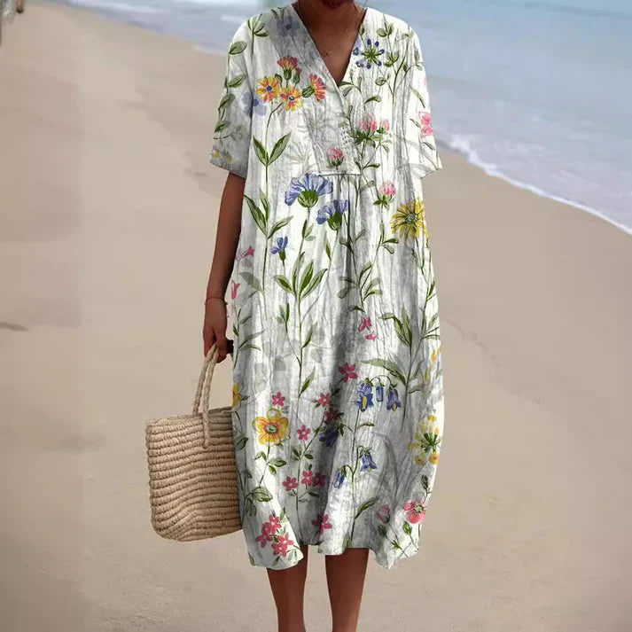 AERIS | CHIC FLORAL FLOWY DRESS