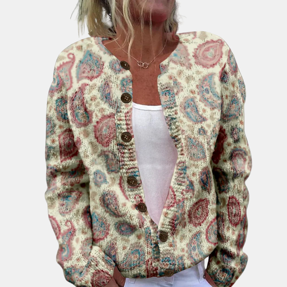 Lucia | Chic Graphic Cardigan