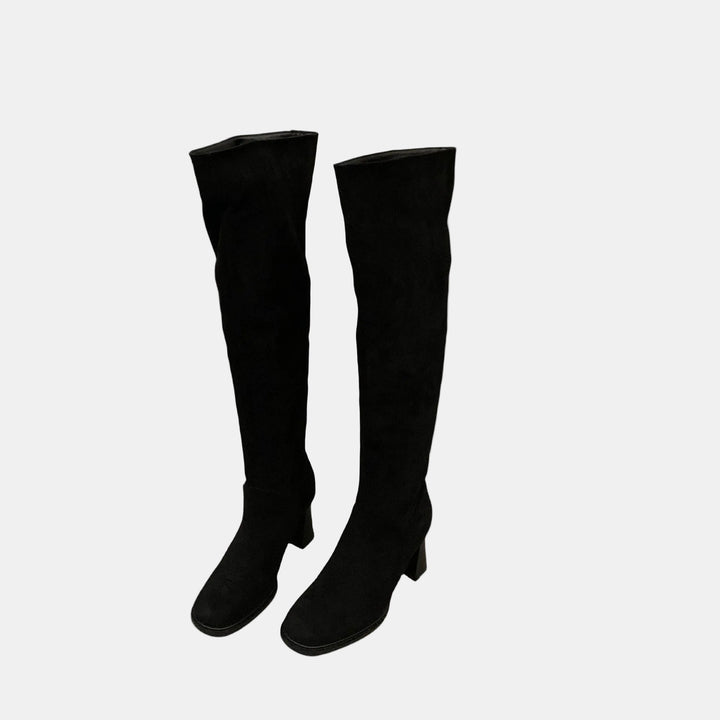 Evie | Pointed-Toe Suede Block Heels