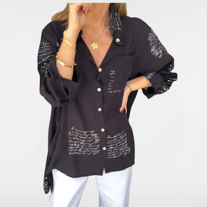 Lunara | Printed Button-Up Blouse