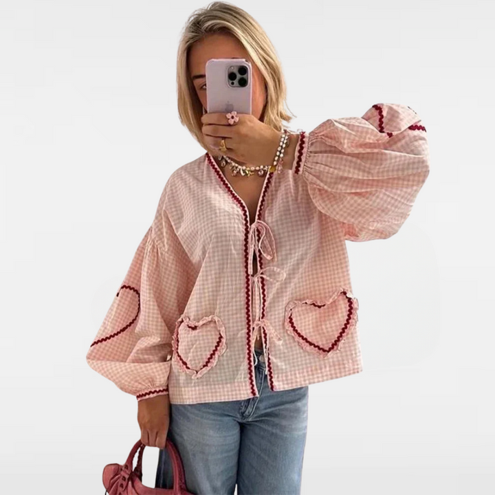 Bella | Coquette Heart Bow Top
