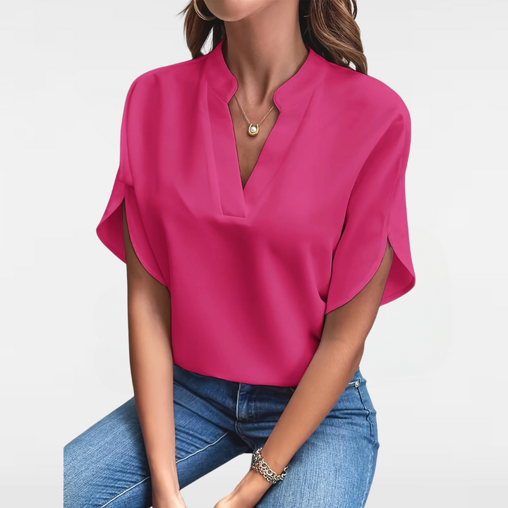 Delilah | Relaxed V-Neck Blouse