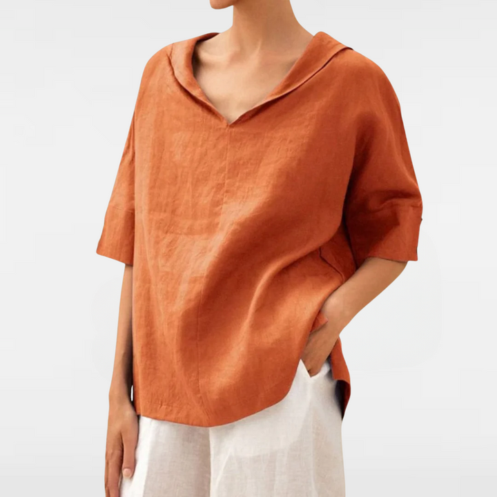 Sadie | Casual V-Neck Mid Sleeve Blouse