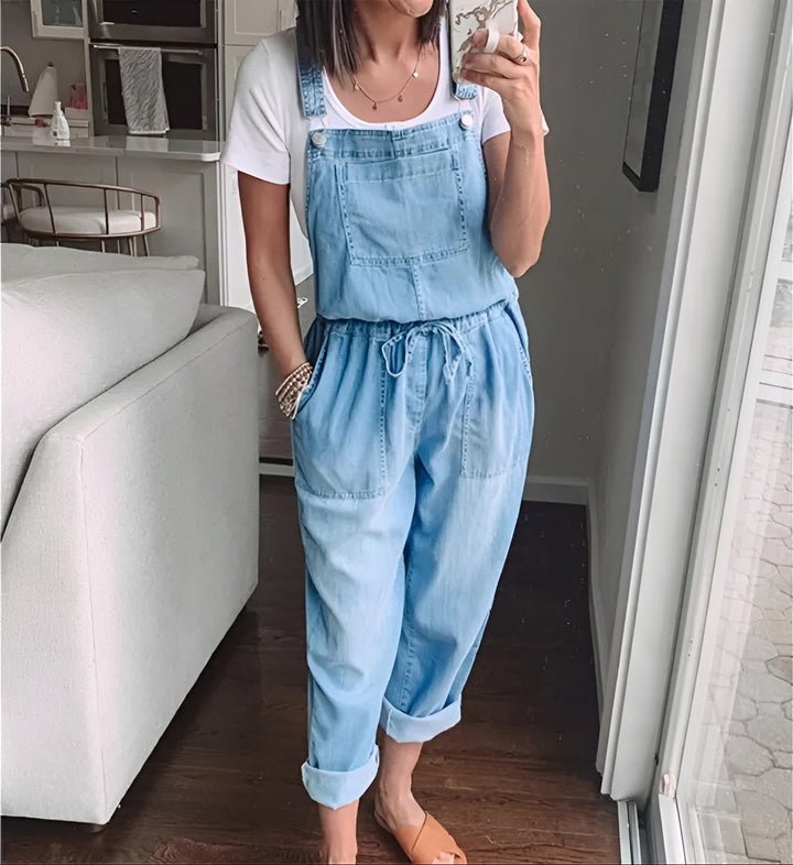 NATASHA | COMFORTABLE DENIM INSPIRED JUMPSUIT
