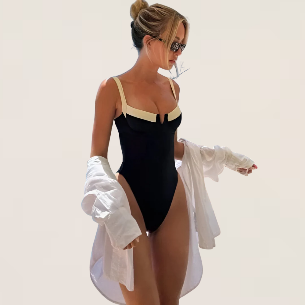 Selene | Glossy One-Piece Swimsuit