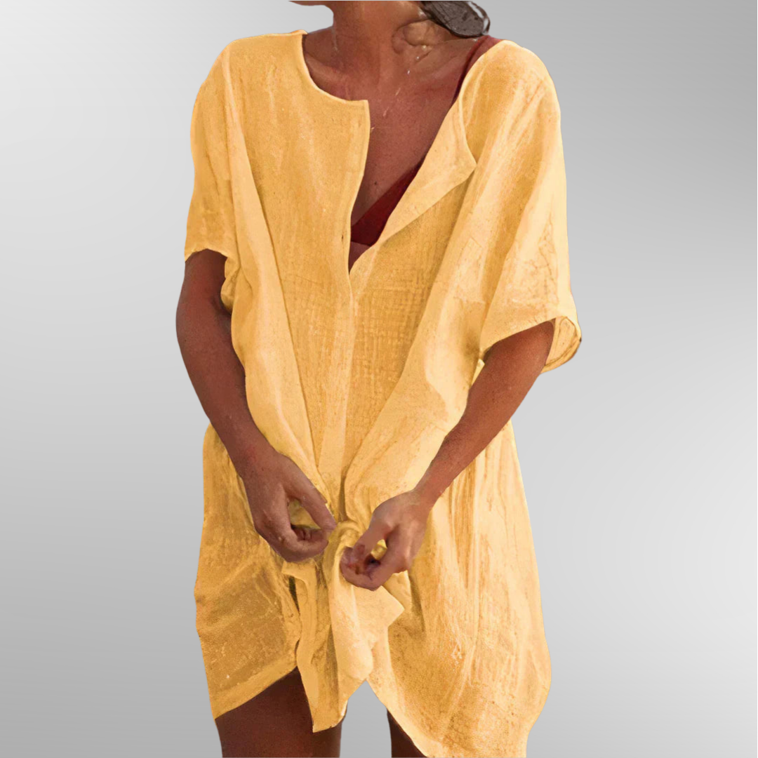 Salenne | Lightweight Button-Down Beach Cover-Up