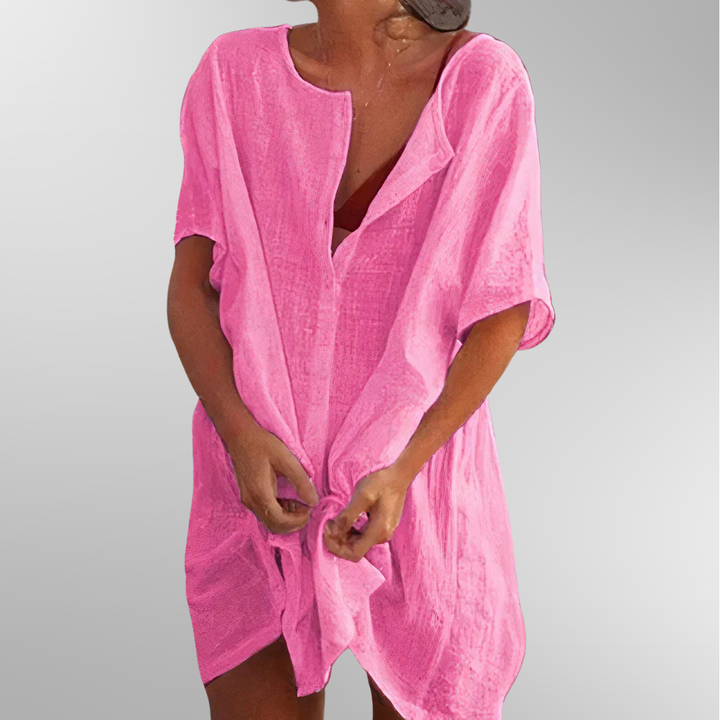 Salenne | Lightweight Button-Down Beach Cover-Up