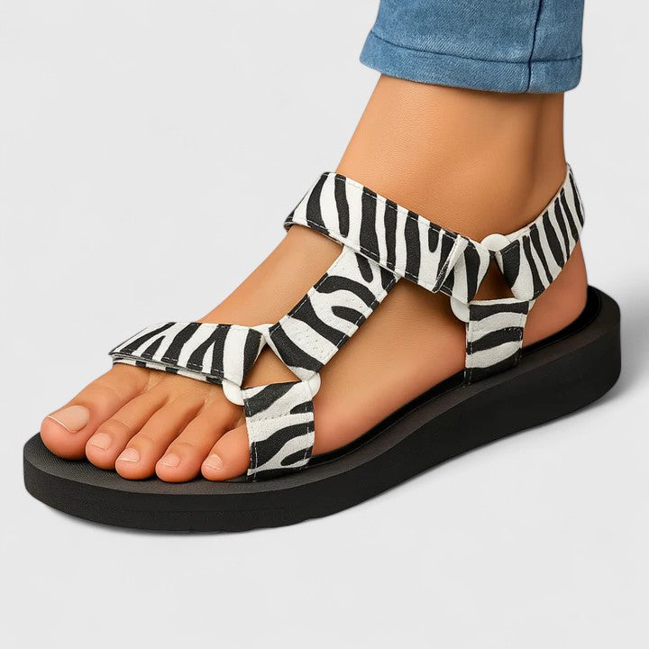 Nayeli | Colorful patterned strap platform sandals