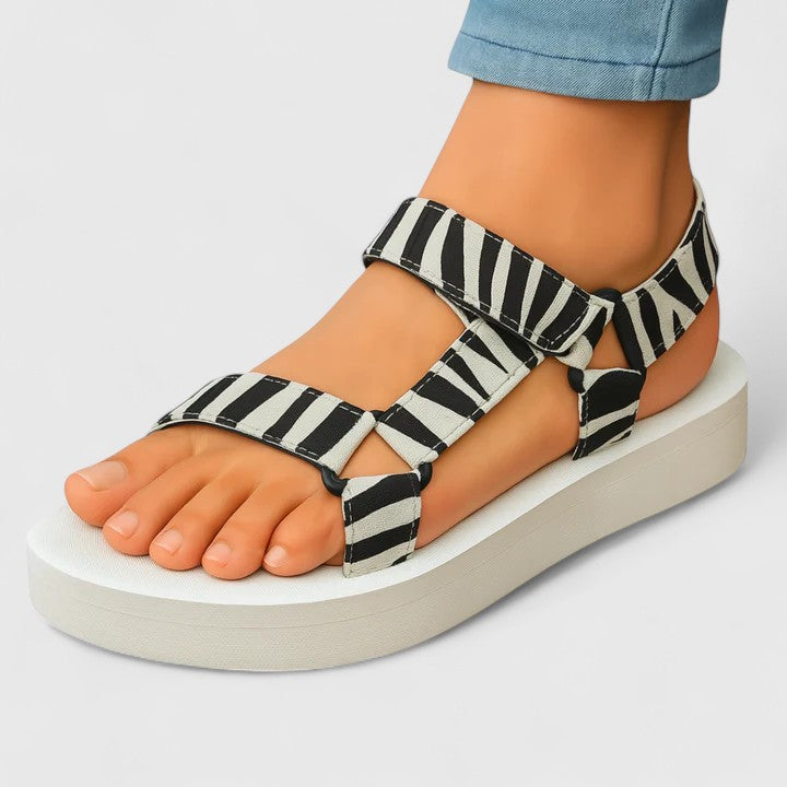 Nayeli | Colorful patterned strap platform sandals