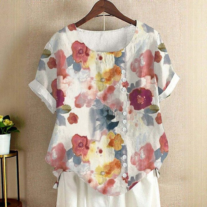 BLOOM | BUTTONED FLORAL BLOUSE