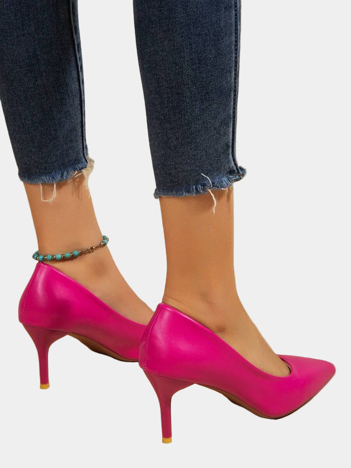 Elowyn | Leopard Two-Tone Buckle Slingbacks