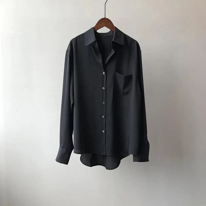 VIVIAN |  CASUAL LONG SLEEVED LAPEL SHIRT
