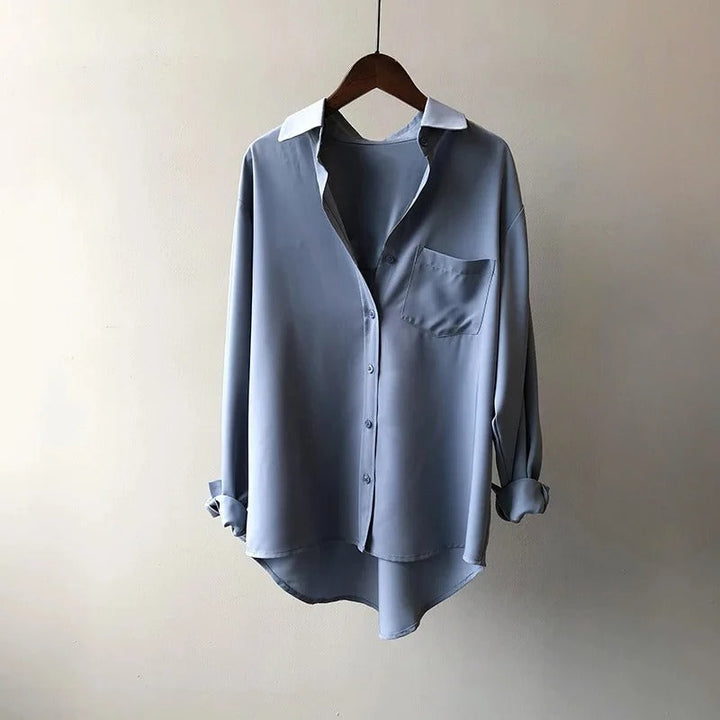 VIVIAN |  CASUAL LONG SLEEVED LAPEL SHIRT