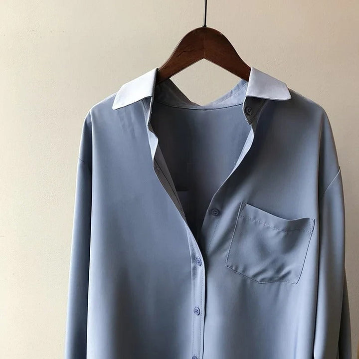 VIVIAN |  CASUAL LONG SLEEVED LAPEL SHIRT
