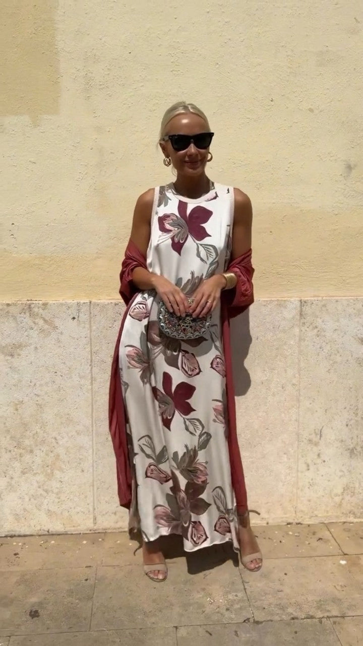 Everly | Elegant Long Dress with Matching Shawl