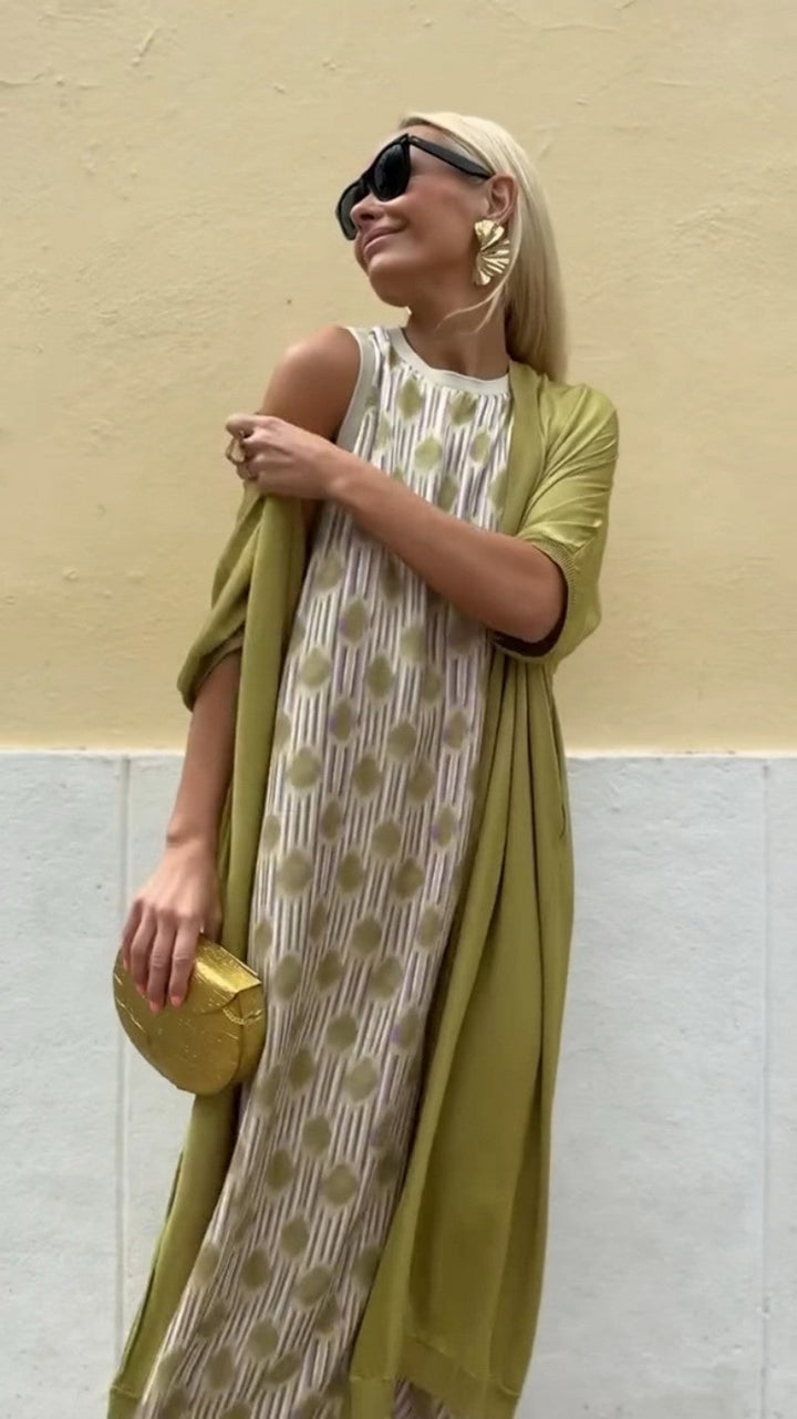 Capri | Elegant long dress with matching shawl