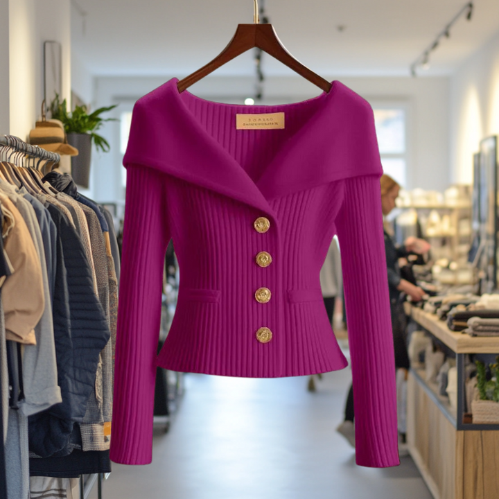 Amoura - Elegant Button-Up Pullover