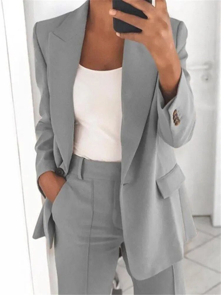 RAELYN | CHIC TURN-DOWN COLLAR AND PANTS SET