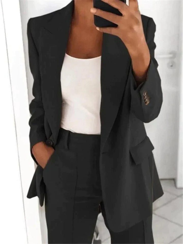 RAELYN | CHIC TURN-DOWN COLLAR AND PANTS SET