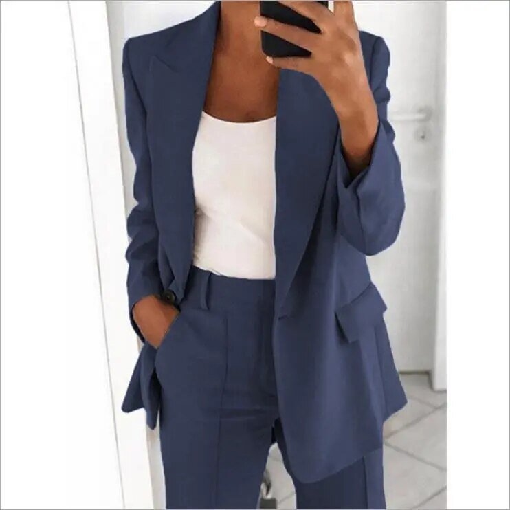 RAELYN | CHIC TURN-DOWN COLLAR AND PANTS SET