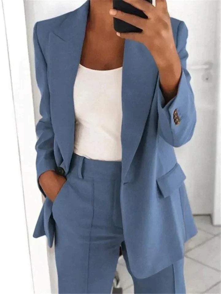 RAELYN | CHIC TURN-DOWN COLLAR AND PANTS SET