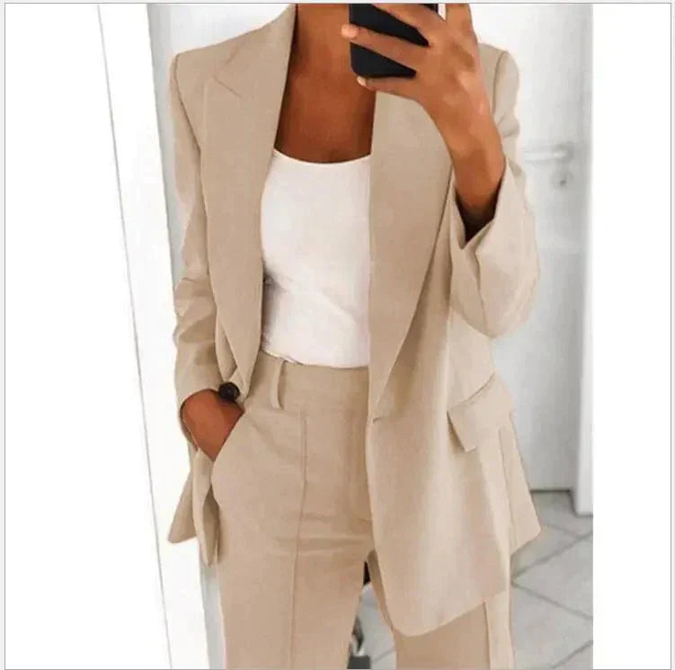 RAELYN | CHIC TURN-DOWN COLLAR AND PANTS SET