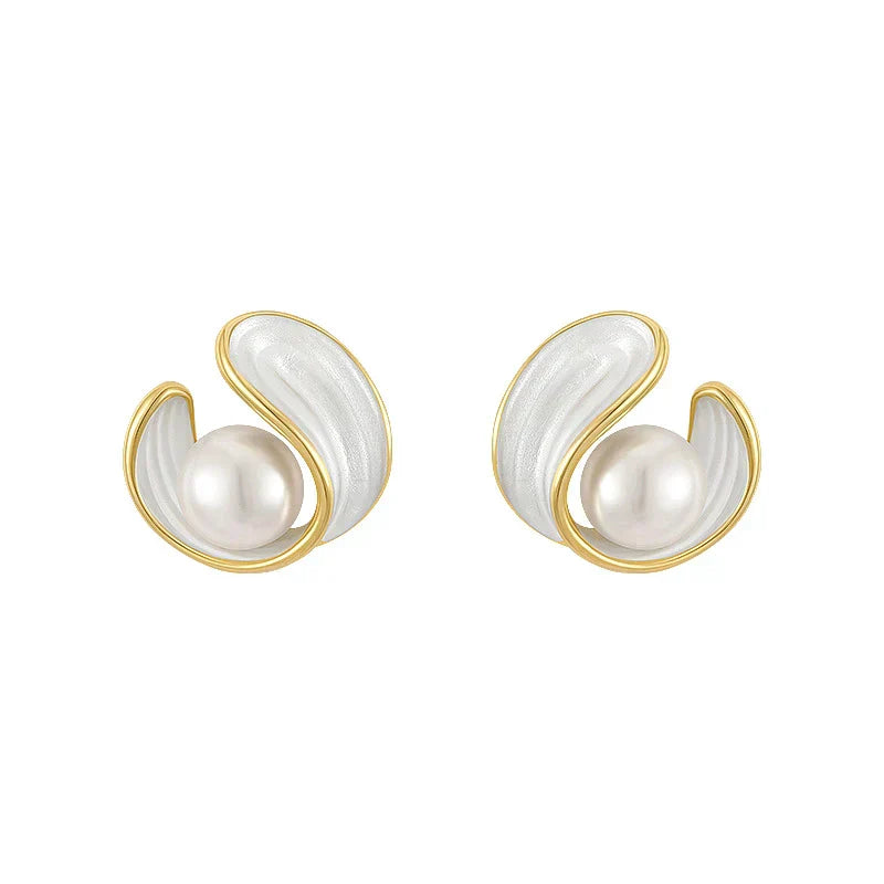 Liorie™ - Pearl Spiral Earrings