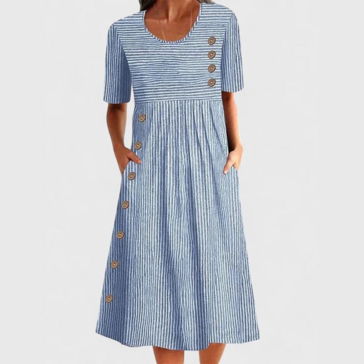 Abigail | Striped Midi Dress