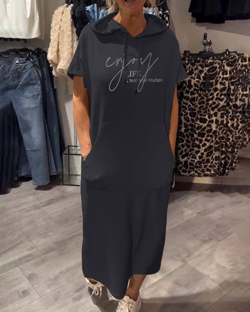 SHEILA | LONG DRESS WITH HOOD
