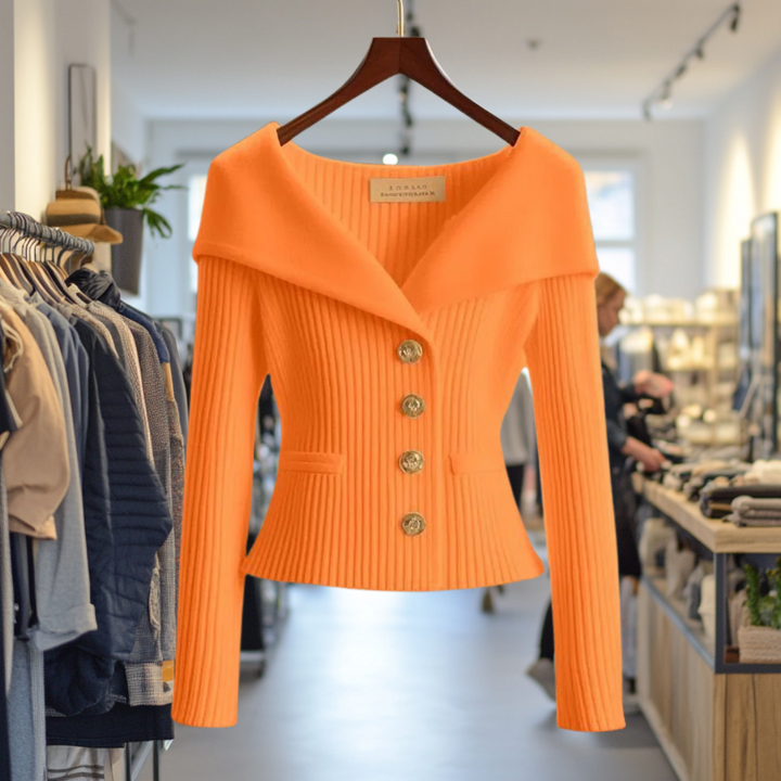 Amoura - Elegant Button-Up Pullover