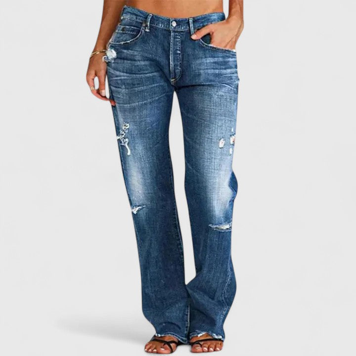 Romina | Vintage low-rise straight-leg jeans
