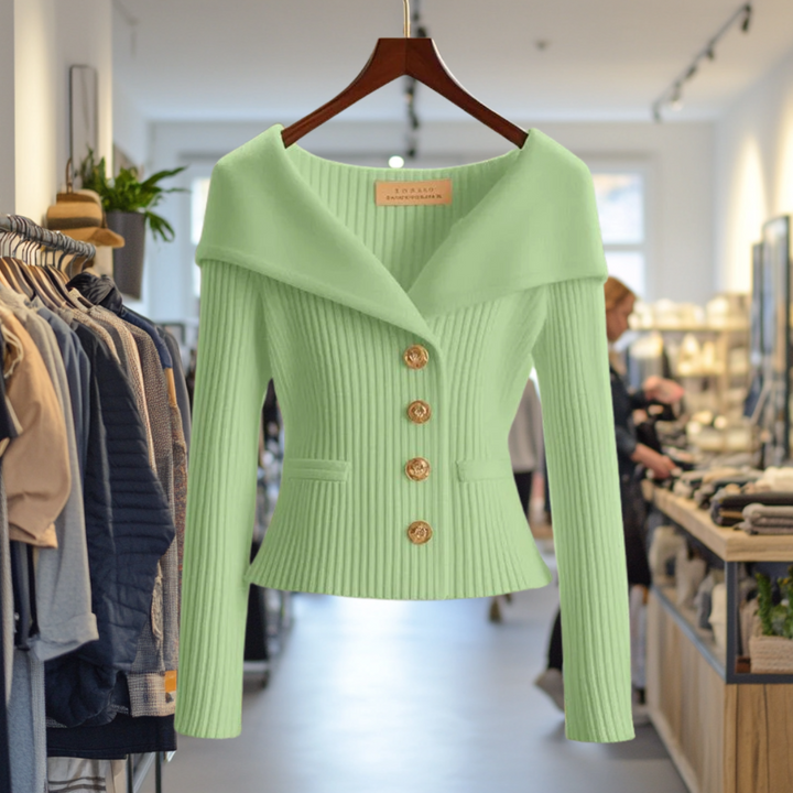 Amoura - Elegant Button-Up Pullover