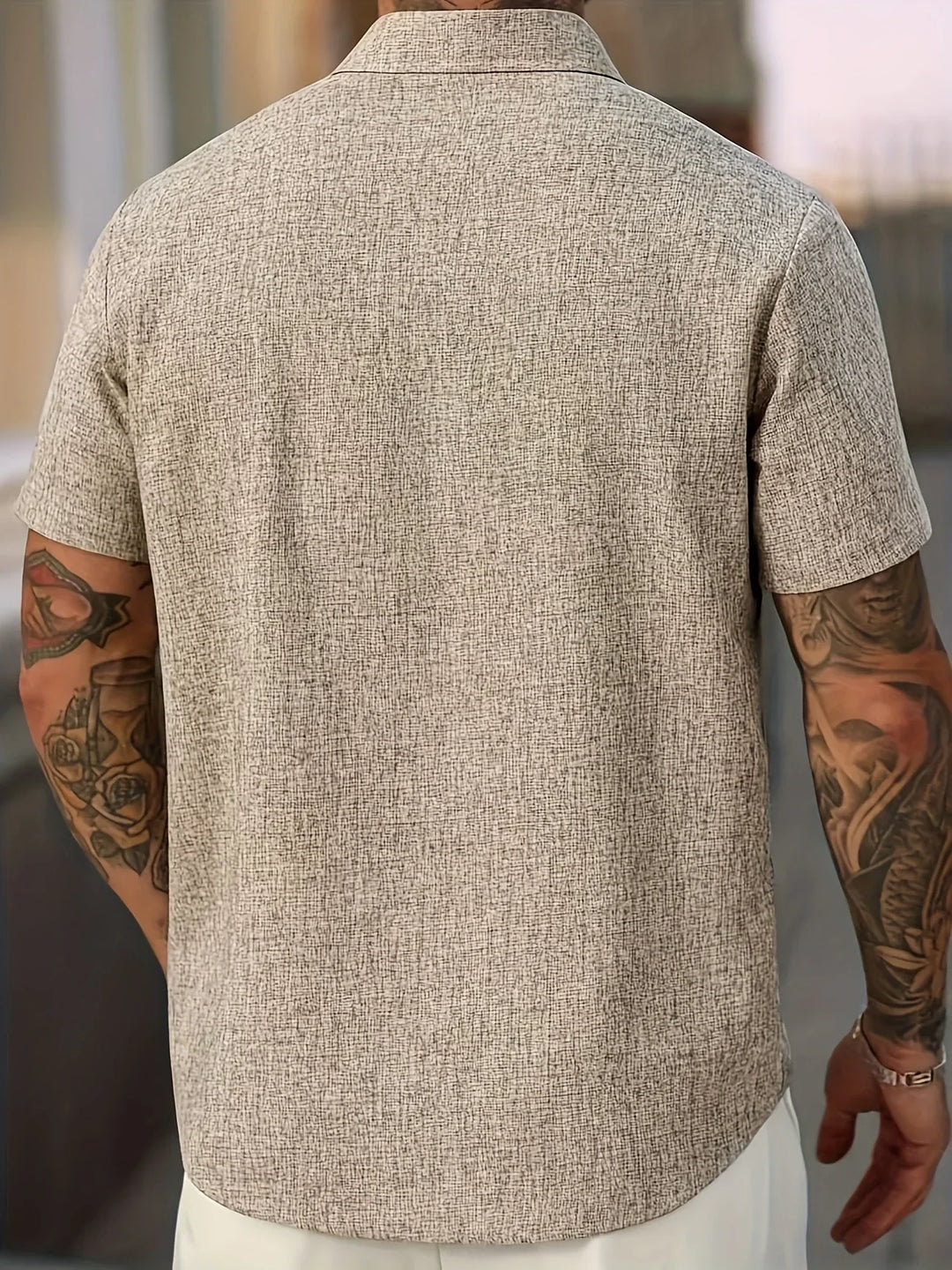 ELEAZAR | CLASSIC LINEN BUTTONED SHIRT