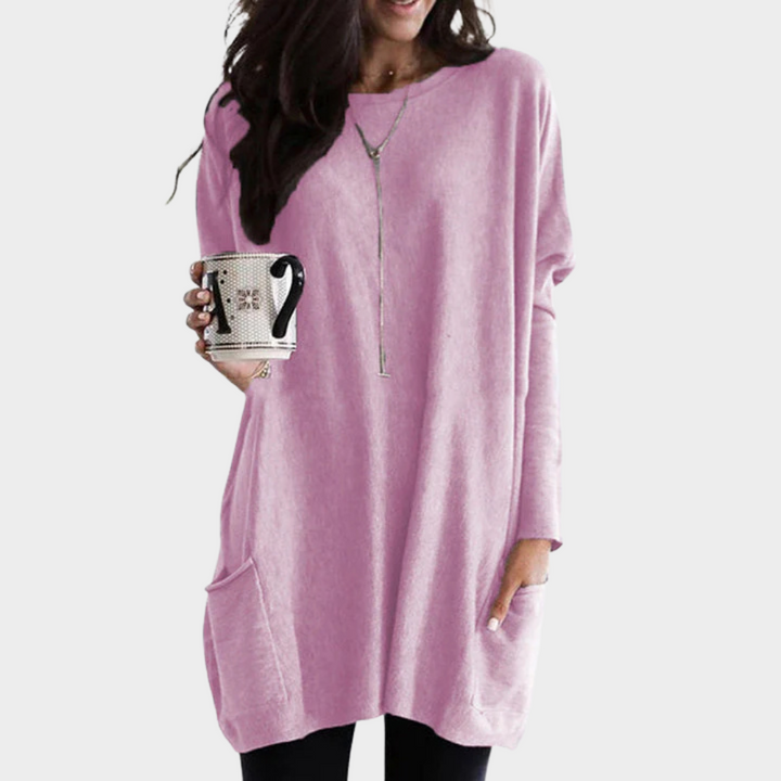 Mia | Long-Sleeved Tummy-Covering Midi Dress