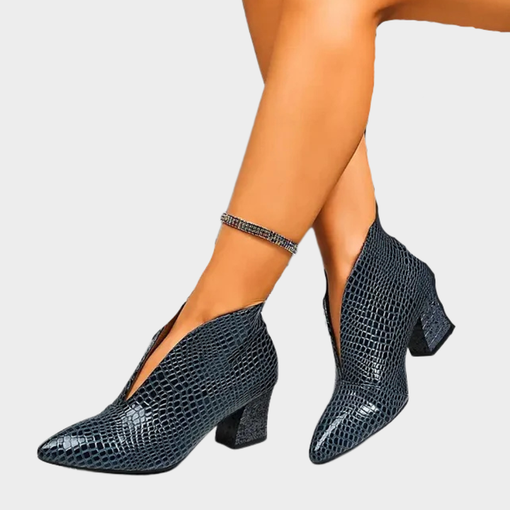 Valentina | Elegant V-Cut Ankle Boots