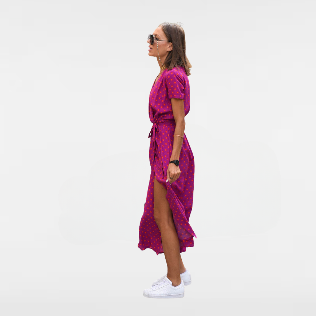 Fiorina | Floral print wrap maxi dress