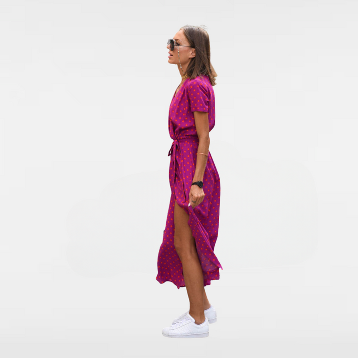 Fiorina | Floral print wrap maxi dress