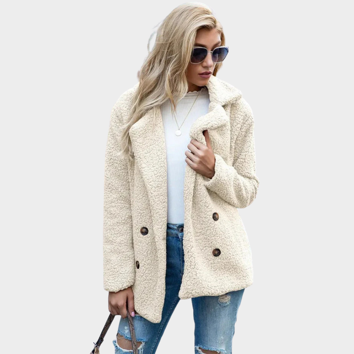 Delphine | Collared Teddy Coat