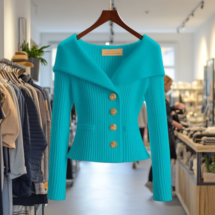 Amoura - Elegant Button-Up Pullover