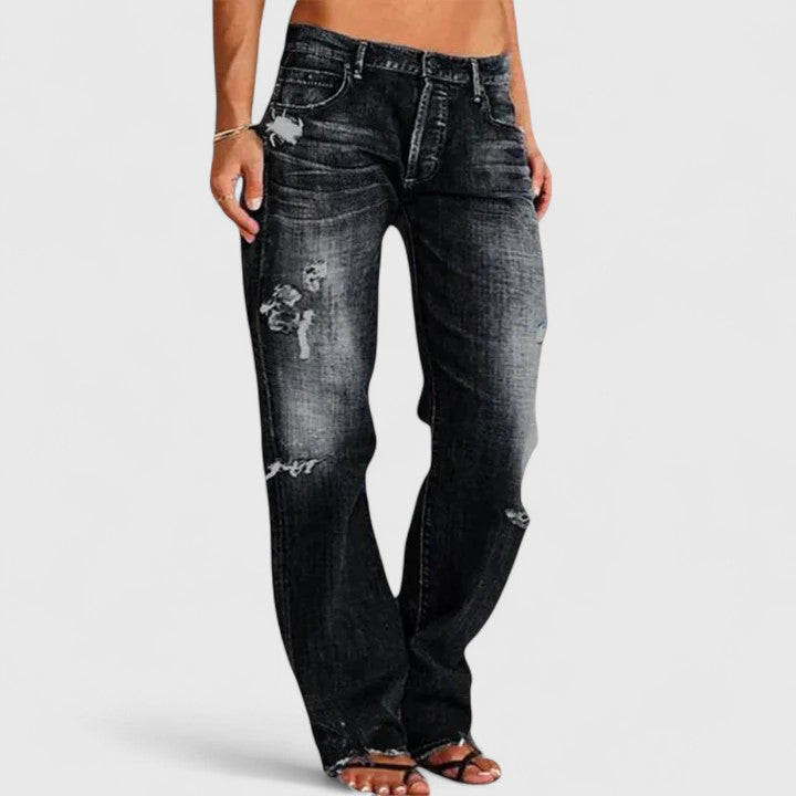 Romina | Vintage low-rise straight-leg jeans