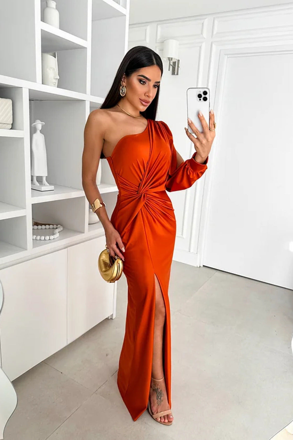 MARGA | ONE SHOULDER MAXI DRESS