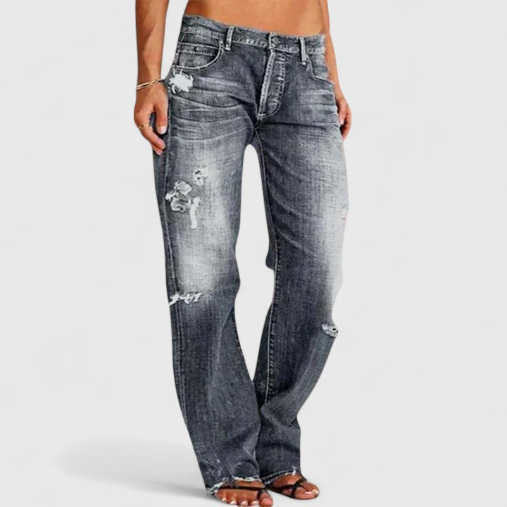 Romina | Vintage low-rise straight-leg jeans