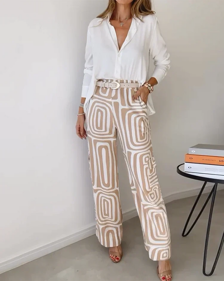 LIORA |  ELEGANT BELTED TWO PIECE SET