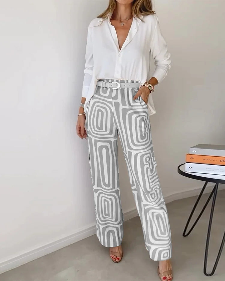 LIORA |  ELEGANT BELTED TWO PIECE SET
