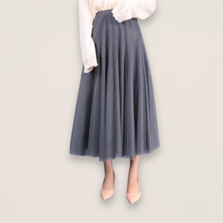 Noelle | Elegant Pleated Tulle Skirt for Spring Days