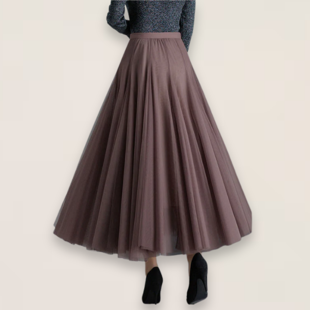 Noelle | Elegant Pleated Tulle Skirt for Spring Days
