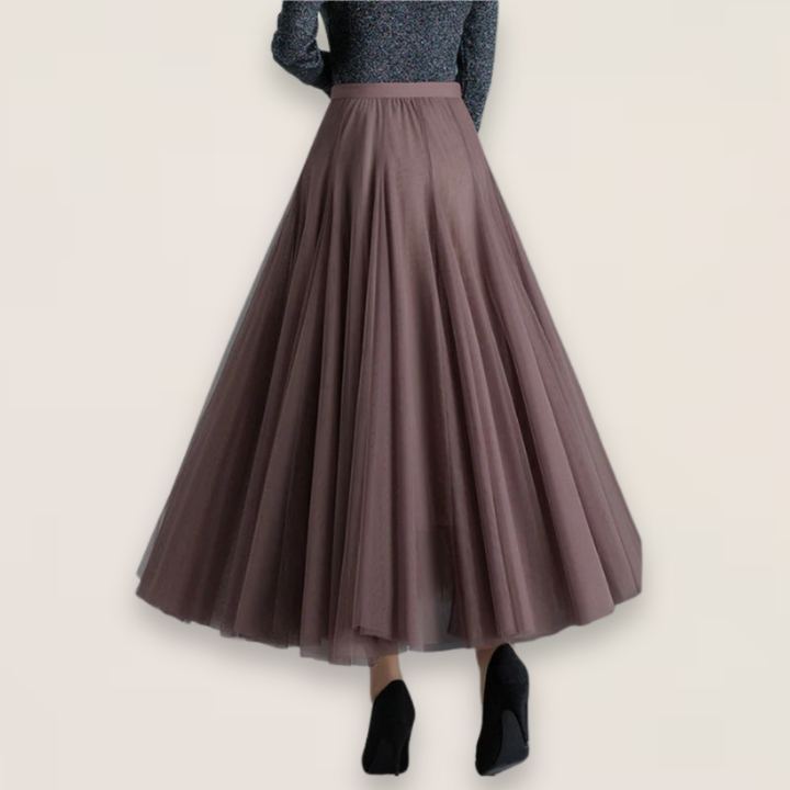 Noelle | Elegant Pleated Tulle Skirt for Spring Days