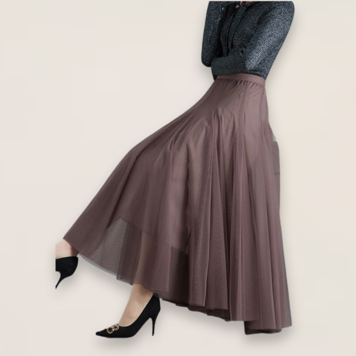 Noelle | Elegant Pleated Tulle Skirt for Spring Days